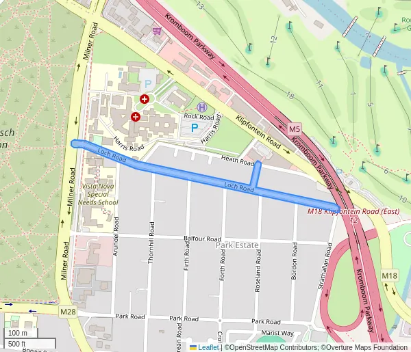 Map of the affected area in RONDEBOSCH